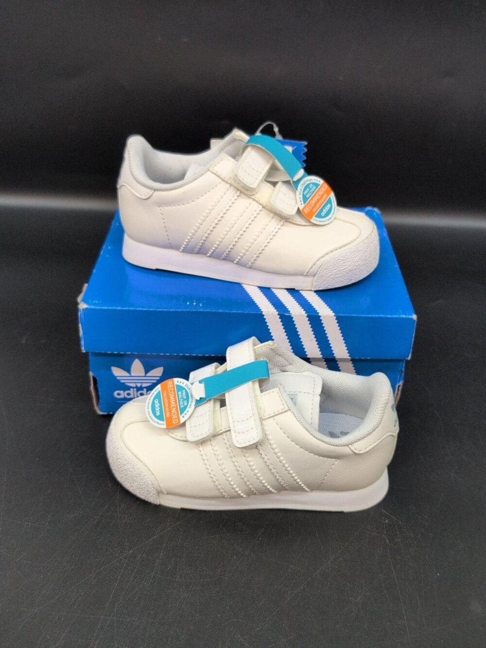 Adidas Samoa CF I Kid's Running Shoes Sneakers Size US 7K White Silver G99722